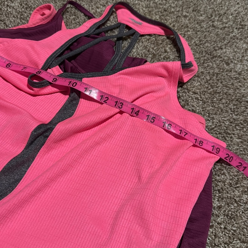 Set of 3 pink & purple strappy or racerback tank tops (XL) - EUC! - Picture 8 of 10